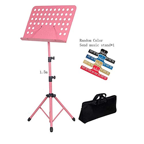 MCRDAE Soporte Plegable de la partitura, Holder Ajustable Libro Bandeja y portátil Ligero y Compacto Titular de Escritorio música Metal 526