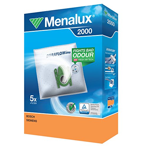 Menalux 2000 Pack con 5 Bolsas y 1 Filtro para Aspiradores Bosch y Siemens