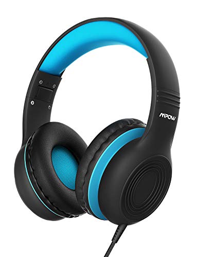 Mpow CH6 Auriculares para Niños con Micrófono, 85dB/94dB Volumen Limitado, Material Seguro, Cómoda, Ajustable, Plegable, Cable de Audio 3.5 mm, Auriculares de Diadema para El Hogar o al Aire Libre