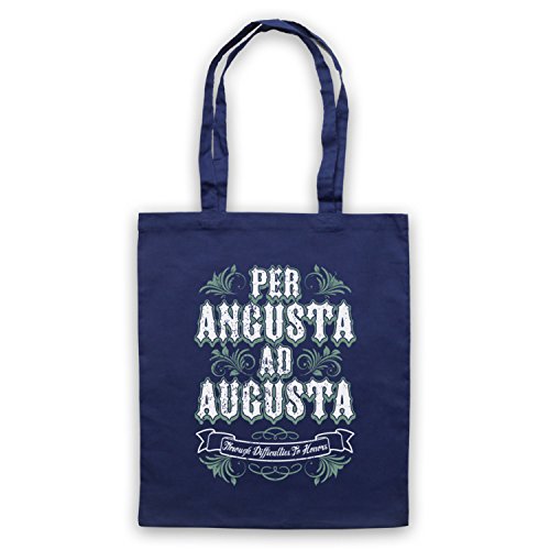 Per Angusta ad Augusta a través de dificultades a Honors Tote Bag, color Azul, talla Talla Unica
