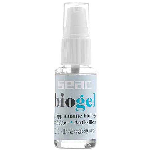 SEAC Biogel Antiempañante para máscaras y Gafas, 100% antivaho orgánico, Totalmente biológico, SIN Alcohol, Unisex, Transparente, 30 ml