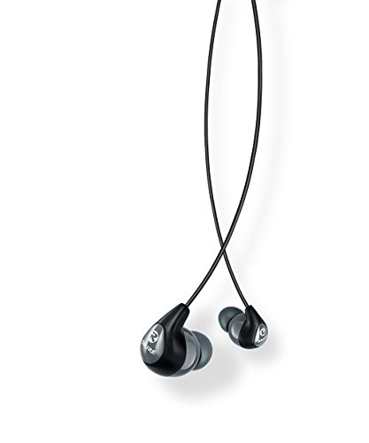 Shure SE112-GR-E, auriculares in-ear con aislamiento de sonido, graves profundos, negro/gris