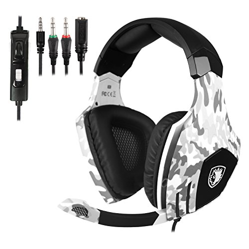 Sonido Envolvente Auriculares Sades OMG Wired over - Auriculares onver-ear con aislamiento de ruido Micrófono Gaming De Diademas Cerrados USB LED Para PC/ MAC/ Laptop (Negro)