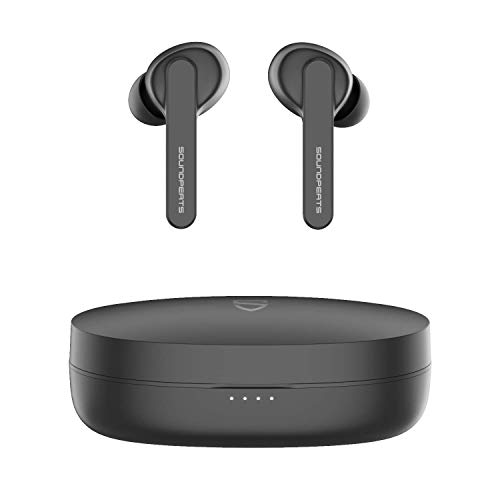 SoundPEATS Auriculares inalámbricos, Auriculares TWS Bluetooth 5.0 In-Ear Cascos Inalámbricos Bluetooth con Caja de Carga Portátil Sonido de Alta Definición, Control Tactil, IPX5