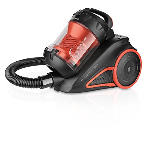 Taurus Pulsar Turbo-948.969 Aspirador de Trineo sin bolsa con filtraje multiciclónico, Energy Eco System, Turbocyclone Sytem, 2 litros, Filtro HEPA, 800 W, 78 decibeles, 2 liters, Decibelios, Plástico