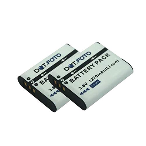 2 x Dot.Foto DB-110 Premium Batería de Reemplazo para Ricoh - 3.6v / 1270mAh - Garantía de 2 años [Vea compatibilidad en la descripción]