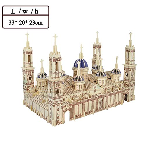 3D Rompecabezas for Adultos, la Basílica del Pilar, Rompecabezas de Madera for el Rompecabezas de Adultos de los niños gamesEducational Decompressing Intelectual Diversión Family Game