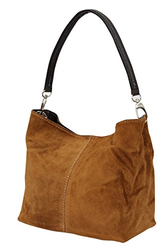 AMBRA – Bolso de cuero para mujer, WL807., color Marrón, talla M