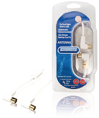 Bandridge BVL8403 Cable de antena digital, 120 dB, 3 m, Blanco