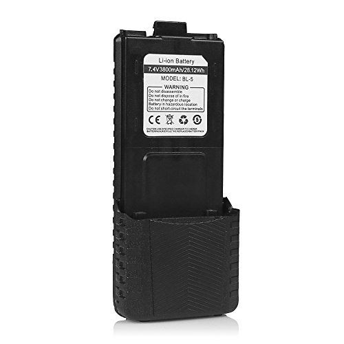 Baofeng BL-5 3800 mAh Batería de Gran Capacidad para Baofeng UV-5R/UV-5R Plus/UV-5RTP Walkie Talkie