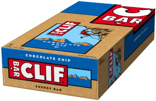 Clif Bar Barrita Energética de Avena y Pepitas de Chocolate - 1 Paquete de 12 Barritas x 68 gr