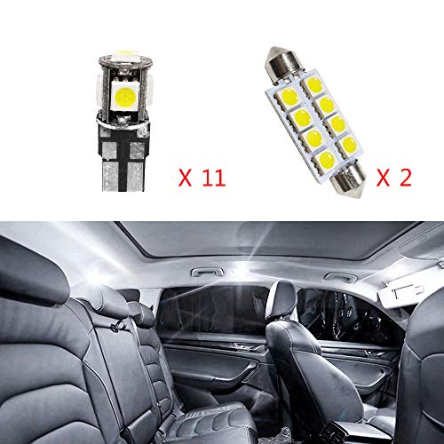 Cobear para X5 xDrive Super Brillante Fuente de luz LED Interior Lámpara de Coche Bombillas de Repuesto Blanco Paquete de 13