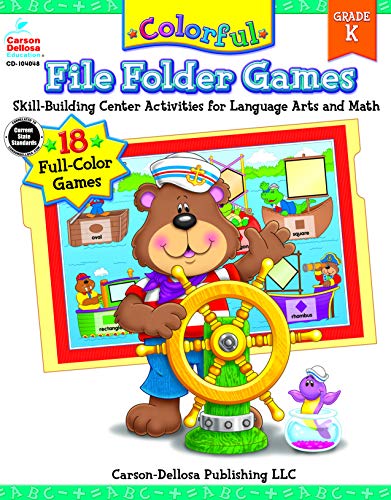 Colorful File Folder Games, Grade K: Skill-Building Center Activities for Language Arts and Math (Colorful Game Books)