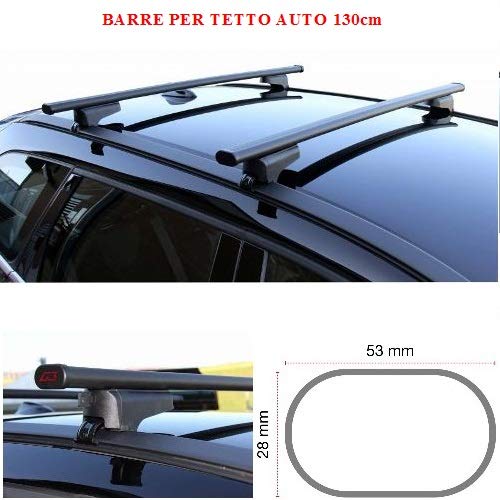 Compatible con BMW X5 5p (->2007) Bares Racks DE Techo para Techo DE Coche 130CM Barra DE Coche DE Barrera Alta Y Baja FIJADA Completamente AL Rack DE Techo Rack DE Acero Negro