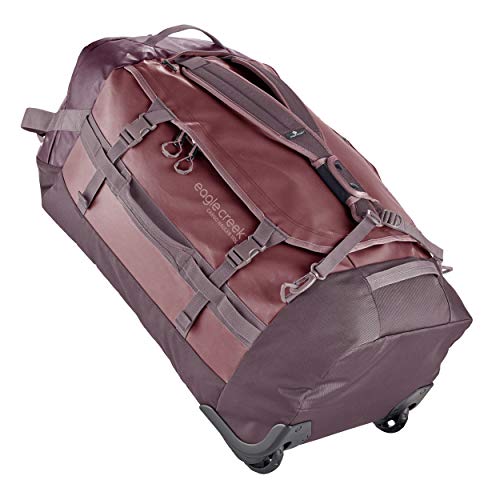 Duffel con ruedas 110L, bolsa de viaje plegable con ruedas, bolsa de lona grande, tela de TPU resistente a la abrasión y al agua, correas de mochila, Earth Red, 110 L