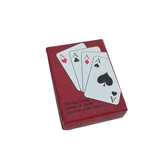 Feketeuki Jugar a Las Cartas de póker Mini póker portátil portátil Juego de Mesa de Naipes Interesante Fuera de al Aire Libre o Viajes Mini tamaño Pokers