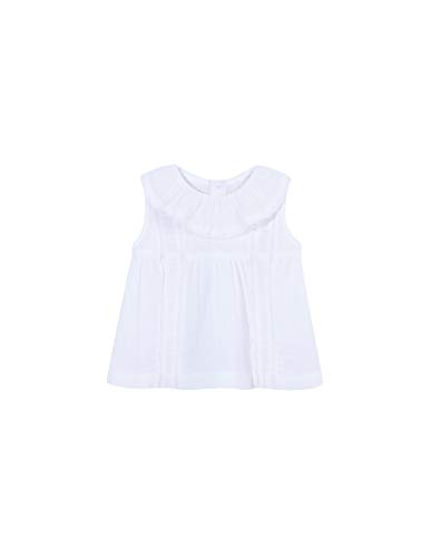 Gocco Bambula Tiras Bordadas Blusa, Blanco (Blanco S07cmcca204wa), 62 (Tamaño del Fabricante: T: 3/6) para Bebés