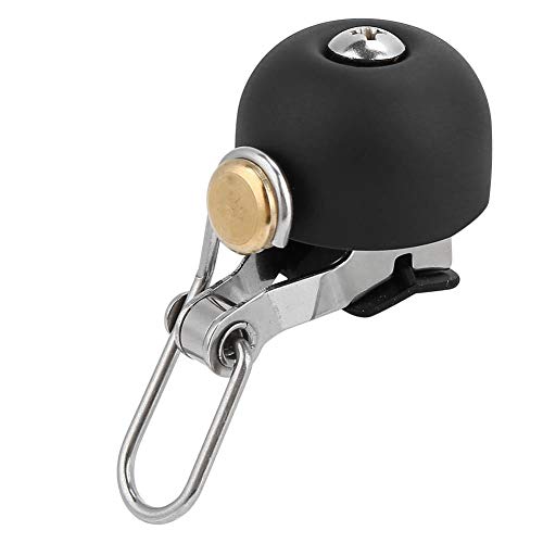 Keenso Bocina para Bicicleta ruidosa, 4 Colores Bocina de Cobre Duradera Bocina de Aire Bocina para Bicicleta Manillar Alarma de Ciclo Campana para Bicicleta de montaña y(Negro)