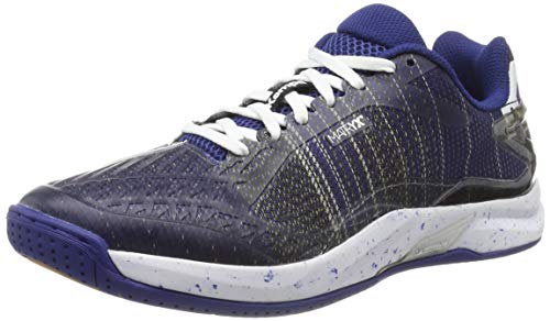 Kempa Attack One Contender Zapatillas de Balonmano Unisex adulto, Azul (Bleu Nuit/Blanc 04), 42 EU