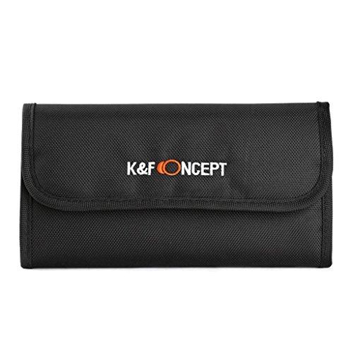 K&F Concept Bolsa de Filtros Funda para 6 Filtro Bolsa con 6 Bolsillos Funda Caso para Filtros de Cámara Canon Nikon Sony etc