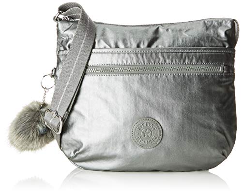 Kipling - Arto, Bolsos bandolera Mujer, Gris (Metallic Stony)