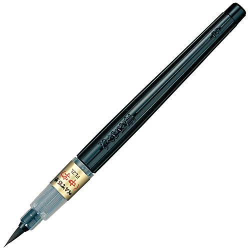 Pentel - Fudepen recargable, color Inchiostro Base Acqua punta larga