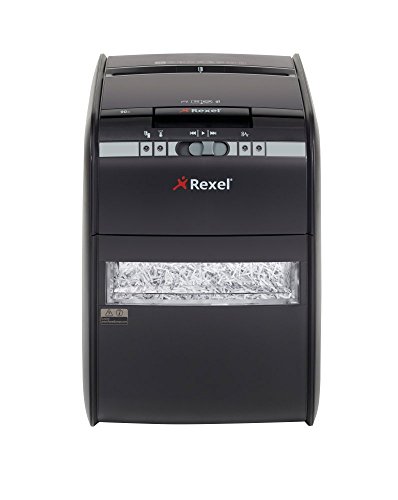 REXEL 2103080EUA - Destructora personal Auto+ 90X autoalimentación, Negro, 90 Hojas