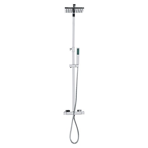 Set Profesional Montado en Pared de Sistema Completo de Ducha de Lluvia Termostático Rociador de Mano para Baño con Termostato Incorporado (Modelo 2)