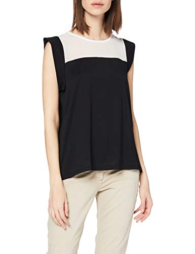 Sisley Blusa Camisa Manga Larga, Negro (Black 100), X-Small para Mujer