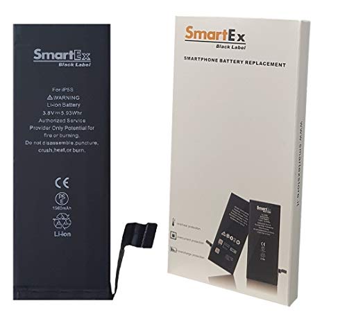 Smartex® Black Label Baterìa Compatible con iPhone 5S/5C - 1560 mAh / 2019 Año de producción