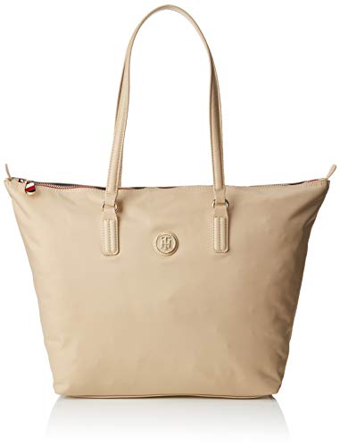 Tommy Hilfiger - Poppy Tote, Bolsos totes Mujer, Beige (Warm Sand), 14x32x47 cm (B x H T)