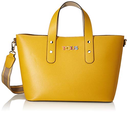 TOUS New Essence, Bolso de mano para Mujer, Multicolor (Mostaza Topo 995900799), 31x24x15 cm (W x H x L)