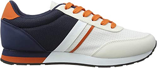 US Polo Association Brandon, Zapatillas de Gimnasia para Hombre, Multicolor (Off/Dk Bl 028), 40 EU