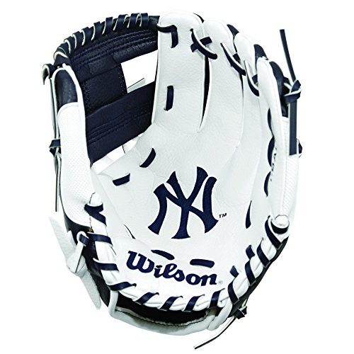 Wilson A200 MLB NYY Team Baseball/Softball, Unisex Juventud, Navy/White, 10