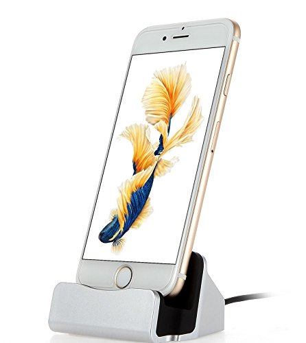 Xixihaha para iPhone Cargador Base y Soporte de sincronización Cargador Base de Carga Cradle Station para Apple iPhone 5 / 5s / 5c / SE / 6/6 Plus / 6s / 6s Plus / 7/7 Plus / 8 / 8Plus / X (Astilla)