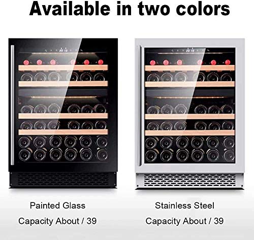 5-20 °;C bodega de temperatura constante, 39 Botella de vino termoeléctrico de Refrigeración / Chiller Mostrador Rojo Blanco Bodega w Temperatura / digital, Zona puerta de vidrio Operación Nevera lili