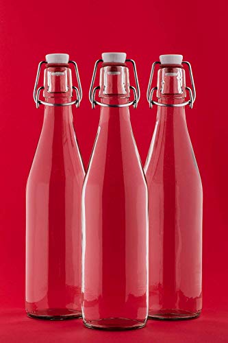 6 x 1 Litro Columpio Botella vacías de 1000 ml de vidrio con tapón de Swing slkfactory