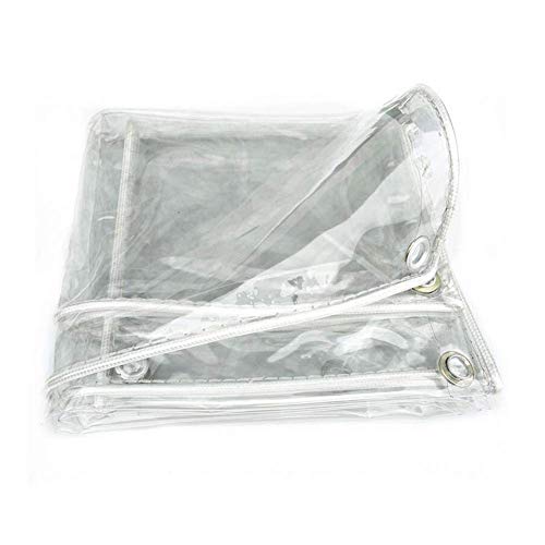 ABMOS Lona de Tela Lonas Transparentes Transparentes Lona de PVC Suave Tela Impermeable Ventana del hogar Cubierta de la Planta del jardín Mantener película caliente-2x2m Claro