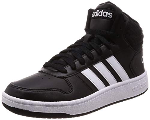 adidas Hoops 2.0 Mid, Zapatos de Baloncesto para Hombre, Negro (Core Black/FTWR White/Core Black Core Black/FTWR White/Core Black), 43 1/3 EU