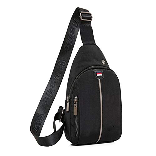 Bolsa de Hombro Hombre Crossbody Sling Pecho Bolsa, Bolso Pecho Casual Bandolera Triángulo Paquetes Daypacks para Sling Bolsa con USB Puerto de Carga para