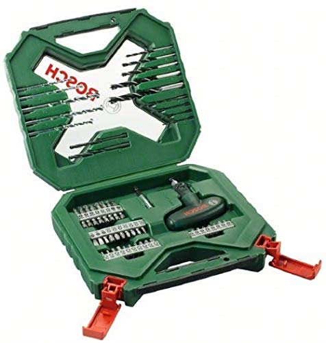 Bosch Home and Garden 2 607 010 610 Bosch X-Line - Maletín de 54 unidades para taladrar y atornillar, 0 W, 0 V, Verde, Rojo, Set Piezas