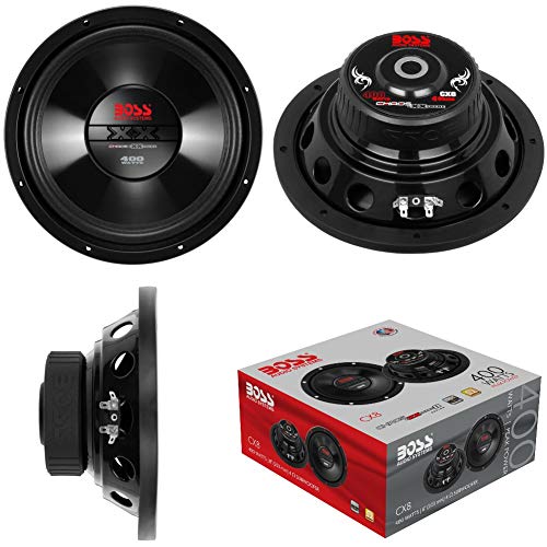 BOSS Audio Systems CX8 CX 8 subwoofer de 20 cm 200 mm 8" Individual Bobina de 4 Ohm de 200 vatios rms y 400 vatios MAX por Maletero Coche