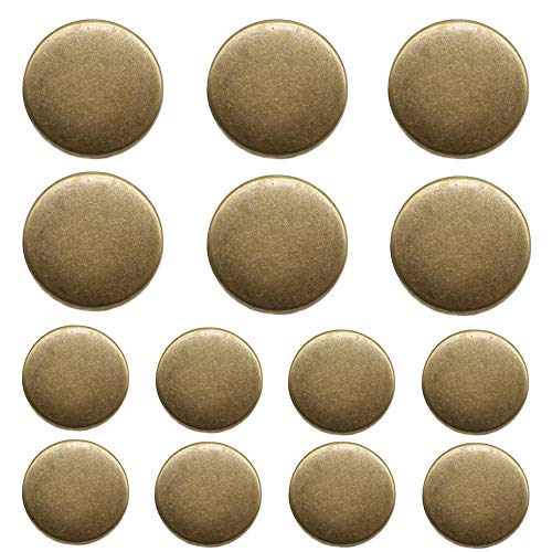 ByaHoGa 14 Piezas Bronce Botones Metalicos 20mm 15mm Botones para Trajes Chaquetas Abrigos Uniforme (MB20160)