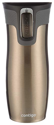 Contigo Vaso Termico West Loop Autoseal, Termo Café, Taza de Viaje en acero inoxidable, Vaso Termo antigoteo, Copa con Tapa fácil de limpiar sin BPA, 470 ml