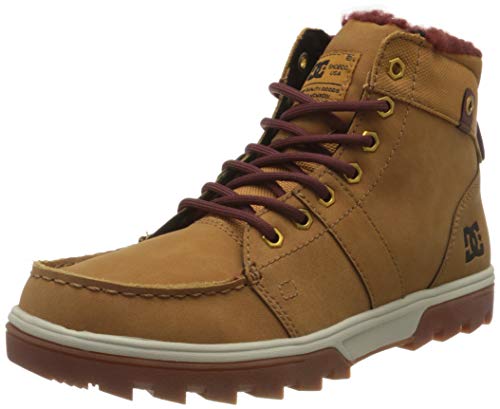 DC Shoes (DCSHI) Woodland-Sherpa Winter Boots for Men, Botas de Nieve para Hombre, Brown/Brown/Brown, 44.5 EU