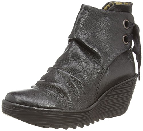 Fly London YAMA - Botas antideslizantes sin forro para mujer, Negro (black 033), 36