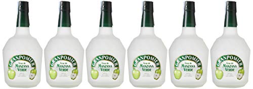 Granpomier - Licor de Manzana Verde - 6 botellas x 700 ml - Total: 4200 ml