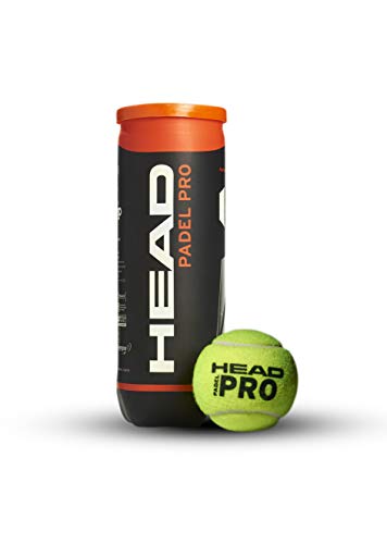 Head Padel Pro Pelotas Bote, Unisex Adulto, Negro, 3 Uni