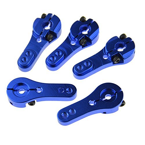 ICQUANZX 5PCS 25T M3 Metal RC Servo Arm Horn para Futaba Savox Xcore HL HSP HD Power-Blue