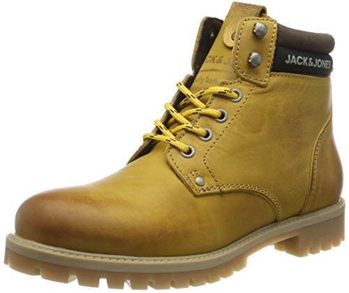 JACK & JONES Jfwstatton Leather, Botas Clasicas para Hombre, Amarillo (Honey Honey), 44 EU